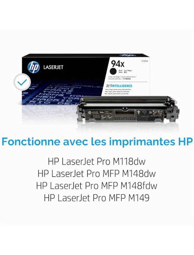 Toner laser original hp 94x 2800 p noir
