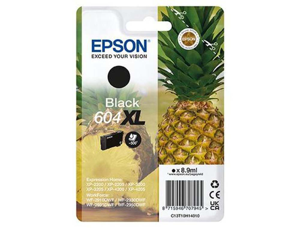 Cartouche d'encre original epson 604xl 500 p noir