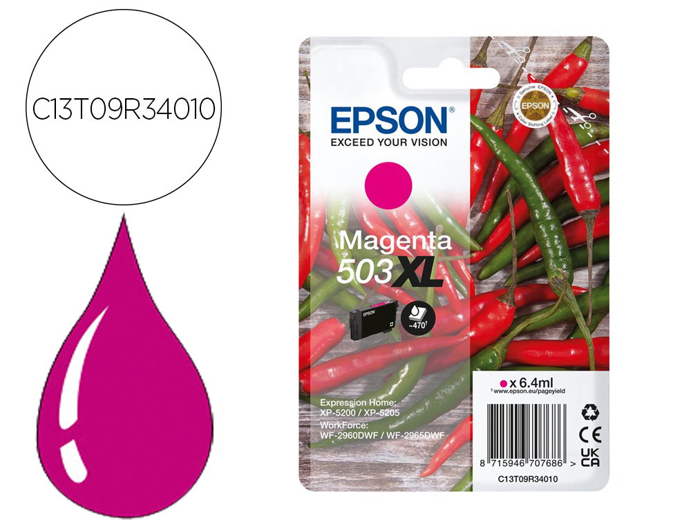 Cartouche d'encre original epson 503xl 470 p magenta