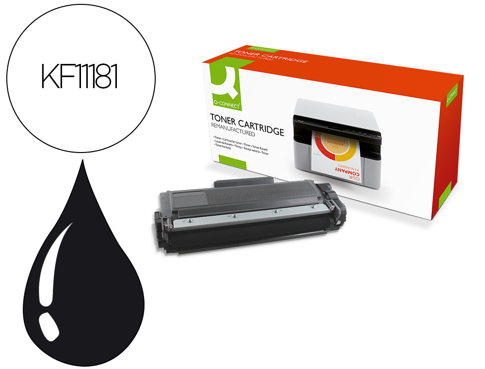 Toner laser compatible q-connect brother tn2410 1200 p noir