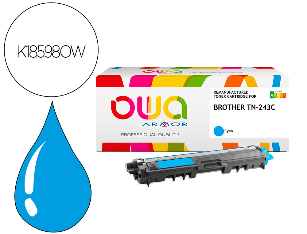 Toner laser compatible q-connect brother tn243c 1000 p cyan