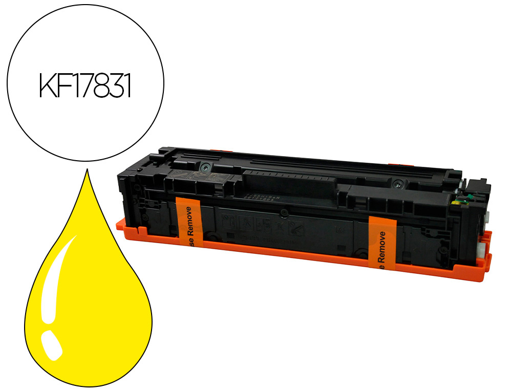 Toner laser compatible q-connect canon 623 2300 p jaune