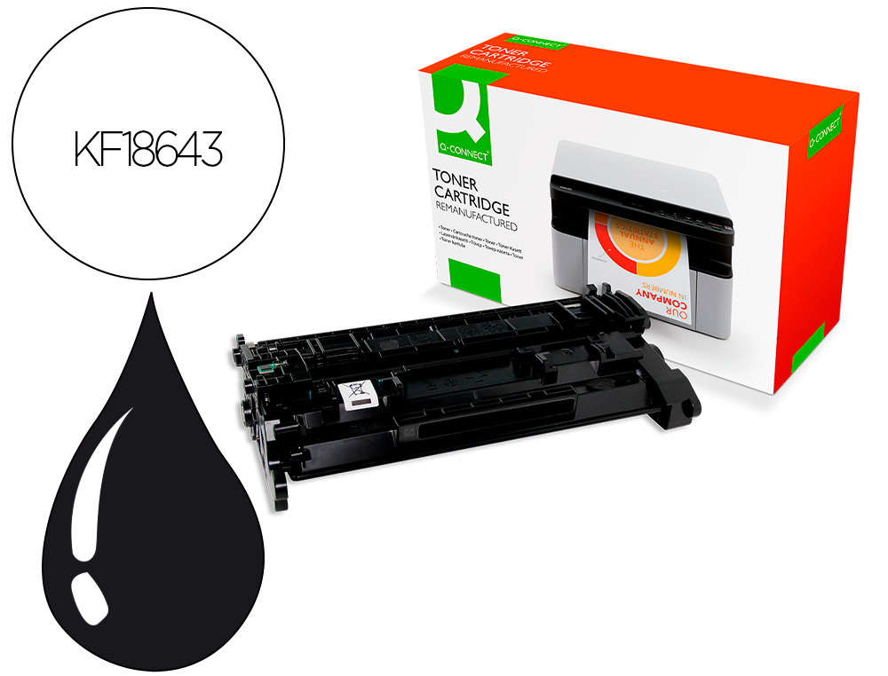 Toner laser compatible q-connect hp cf226x 9000 p noir