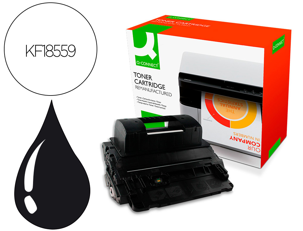 Toner laser compatible q-connect hp cf281x 25000 p noir
