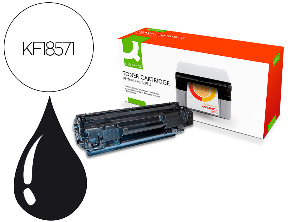 Toner laser compatible q-connect hp cf283x 2200 p noir