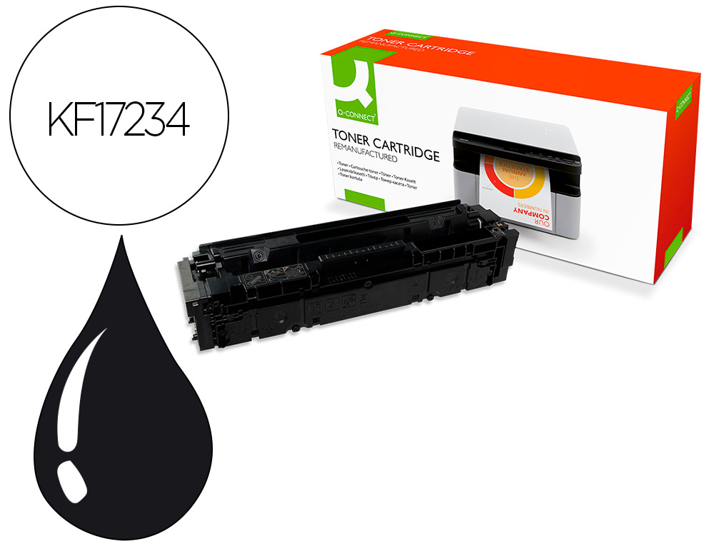 Toner laser compatible q-connect hp cf540x/203x 3200 p noir/cyan