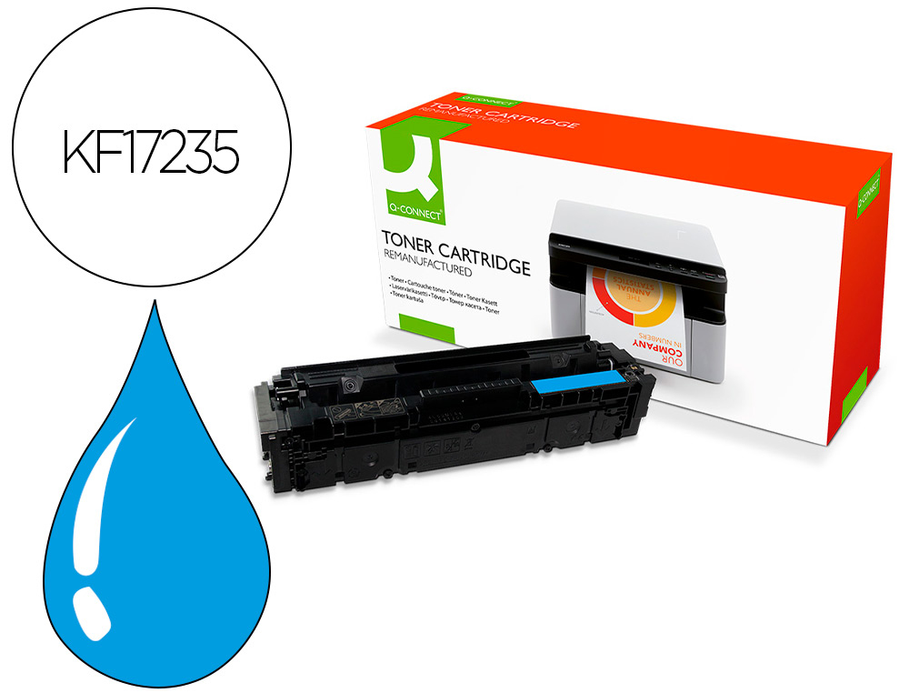 Toner laser compatible q-connect hp cf541x/203x 2500 p cyan