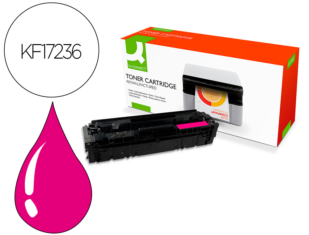 Toner laser compatible q-connect hp cf543x/203x 2500 p cyan/magenta
