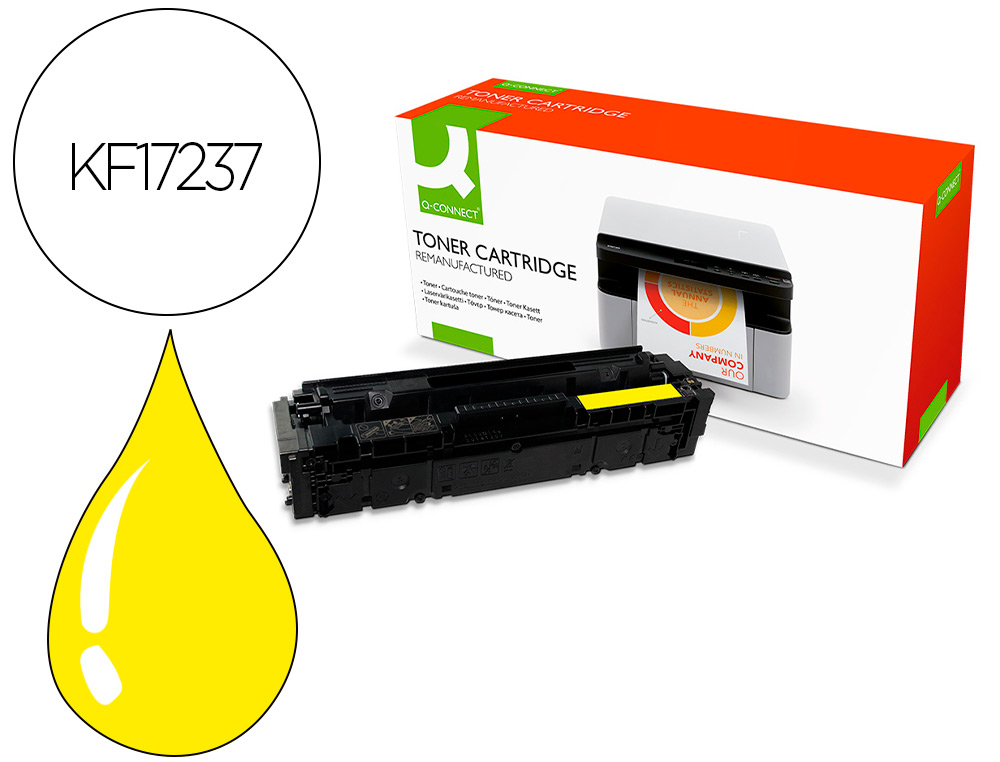 Toner laser compatible q-connect hp cf542x/203x 2500 p cyan/jaune