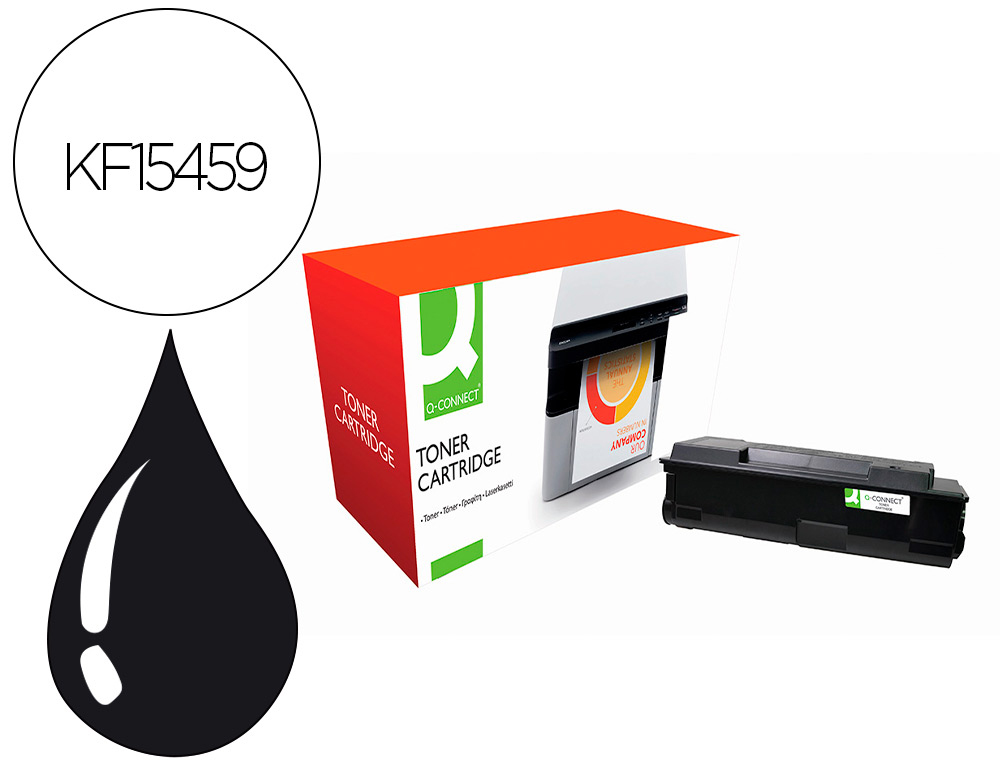Toner laser compatible q-connect kyocera tk-340 12000 p noir