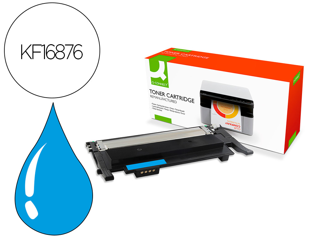 Toner laser compatible q-connect samsung clt-c404s 1000 p cyan
