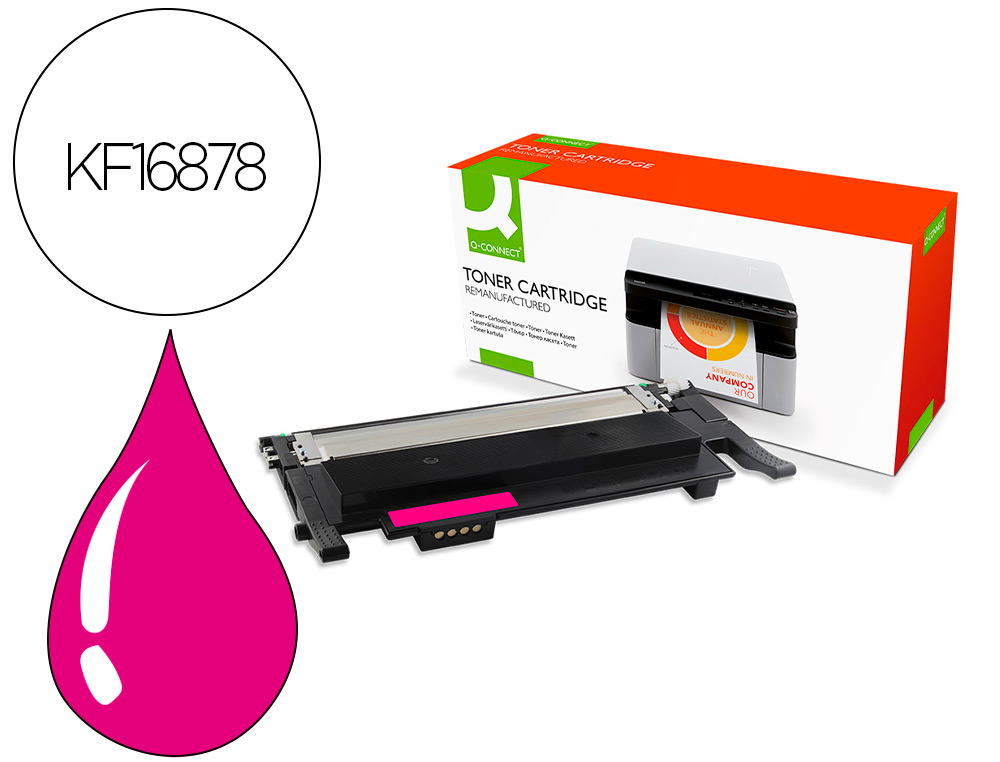 Toner laser compatible q-connect samsung clt-m404s 1000 p magenta