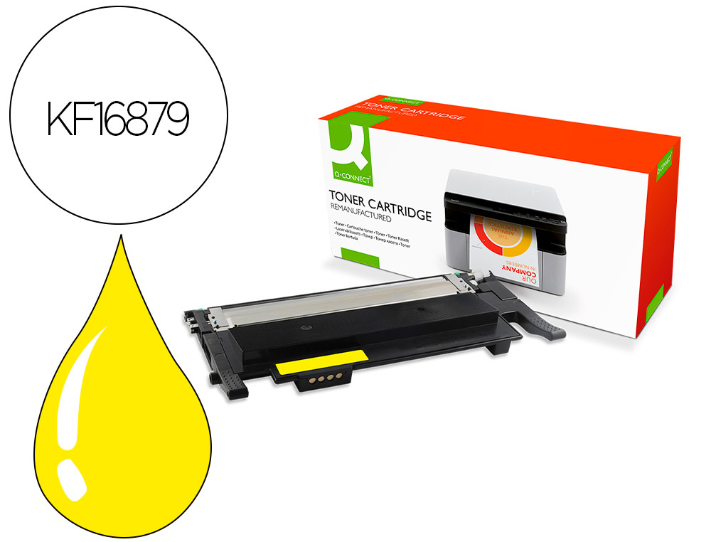 Toner laser compatible q-connect samsung clt-y404s 1000 p jaune
