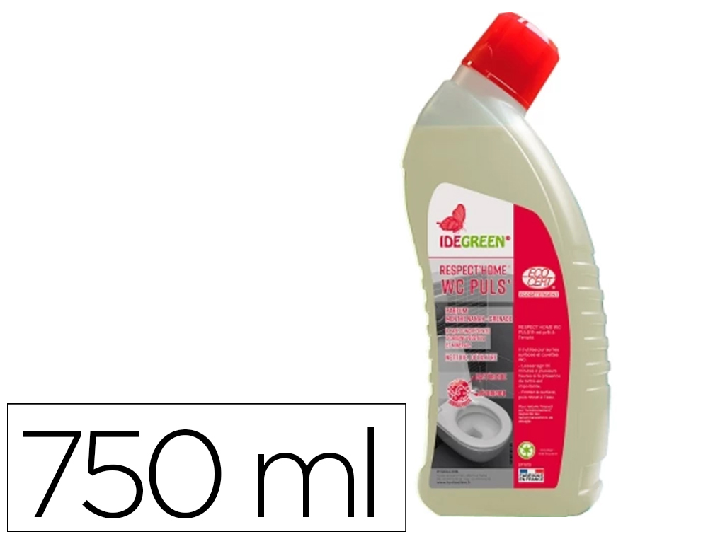 Gel codlis wc nettoyant detartrant desinfectant       parfum menthe et grenade      flacon 750ml