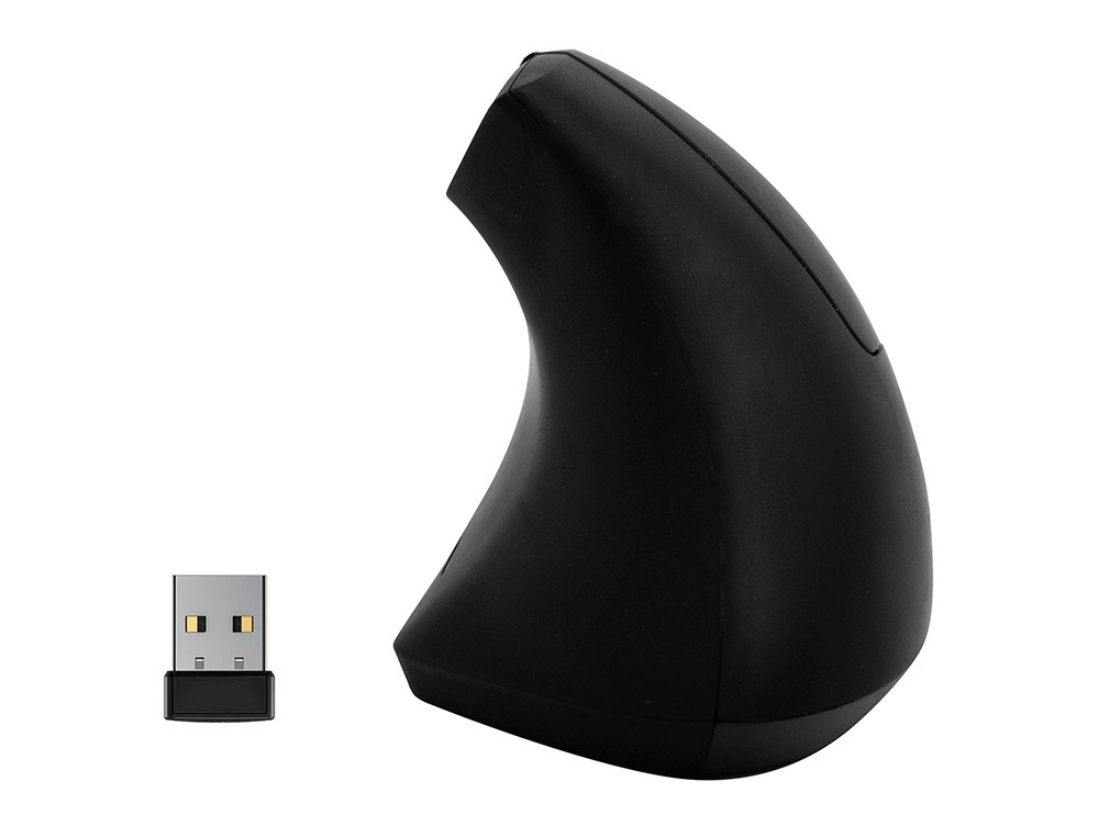 Souris q-connect optique sans fil ergonomique vertical dpi  800/1200/1600 piles aaa       coloris noir