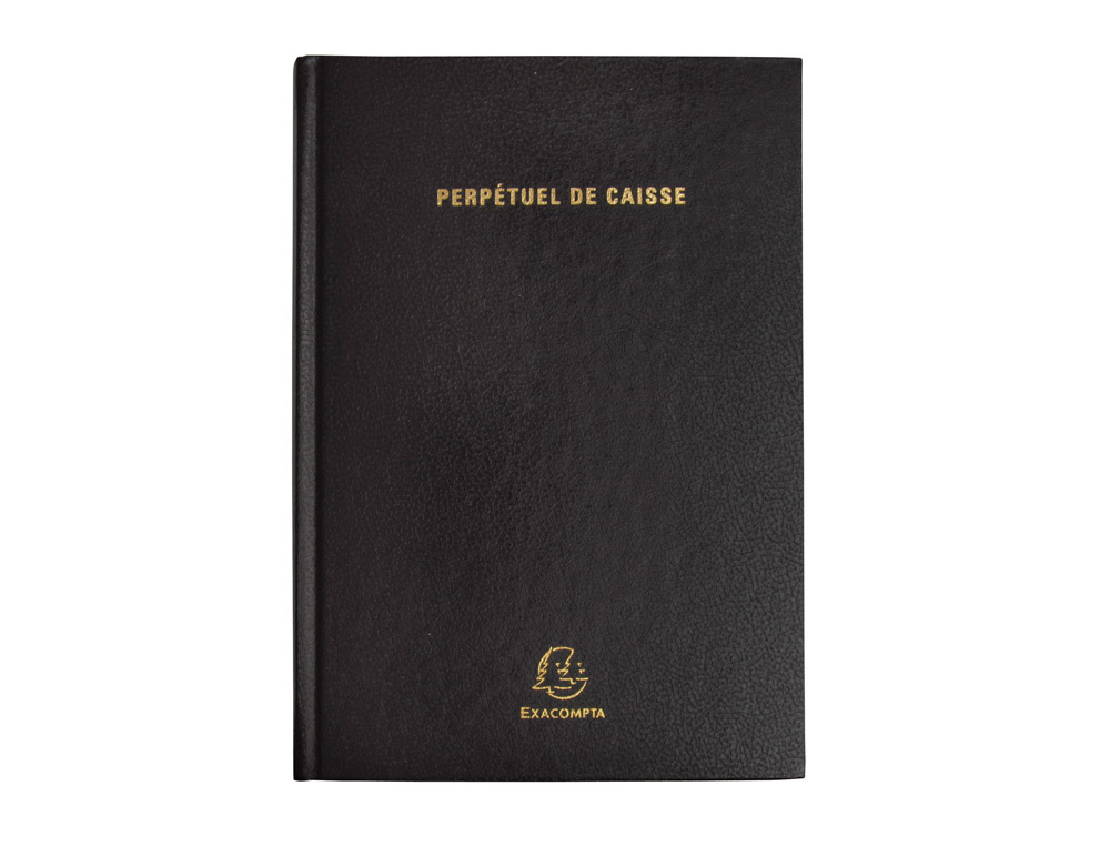Agenda exacompta perpetuel caisse broche 1 jour/page     16x24 cm noir