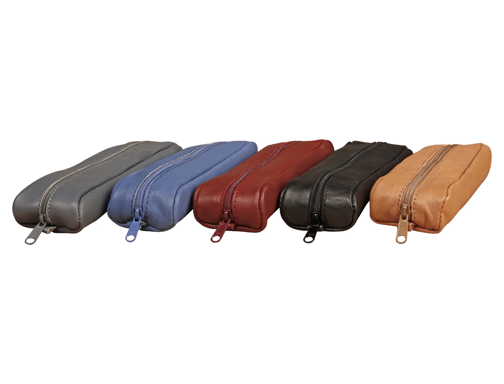 Trousse clairefontaine nomaddict cuir ovale          185x50x30mm coloris aleatoires
