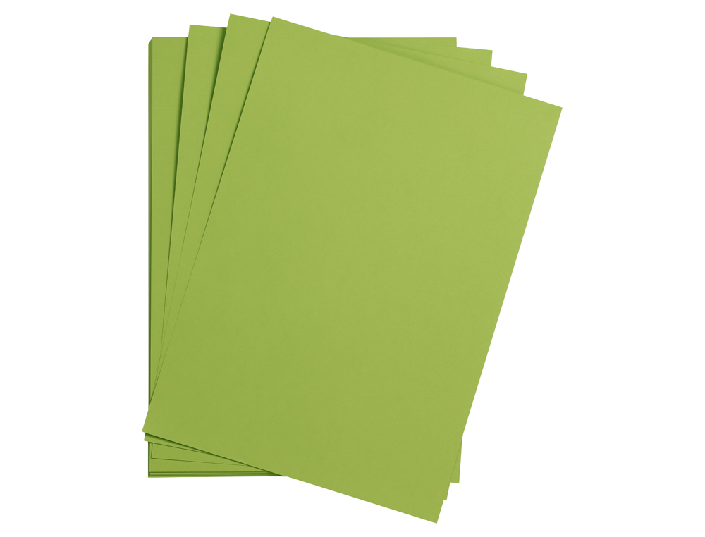Feuille papier clairefontaine maya 270g 500x700mm coloris   vert mousse paquet 25 unites