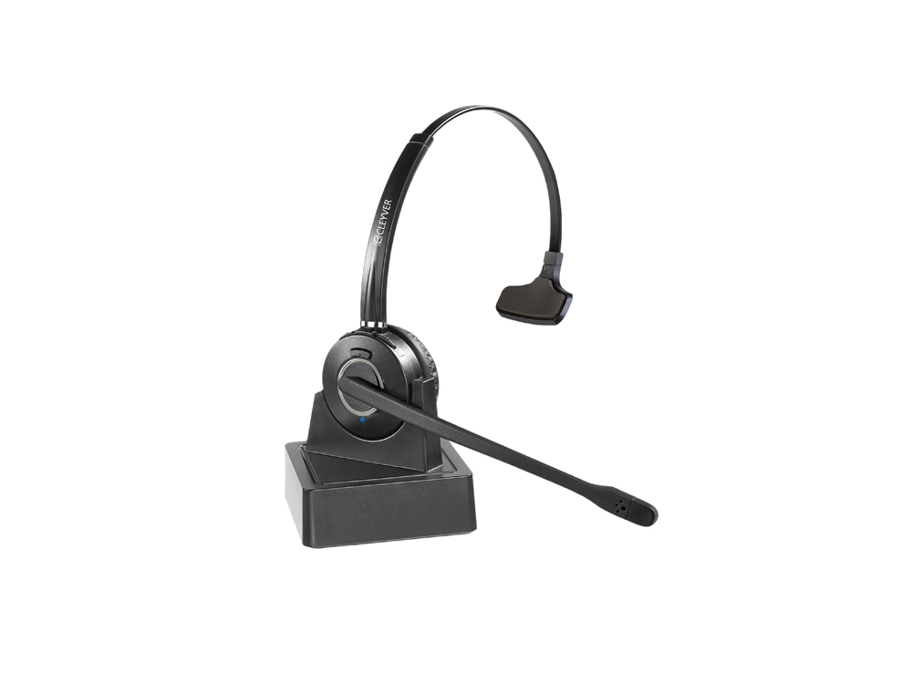 Casque sans fil cleyver hw10 mono dect gap micro coloris   noir