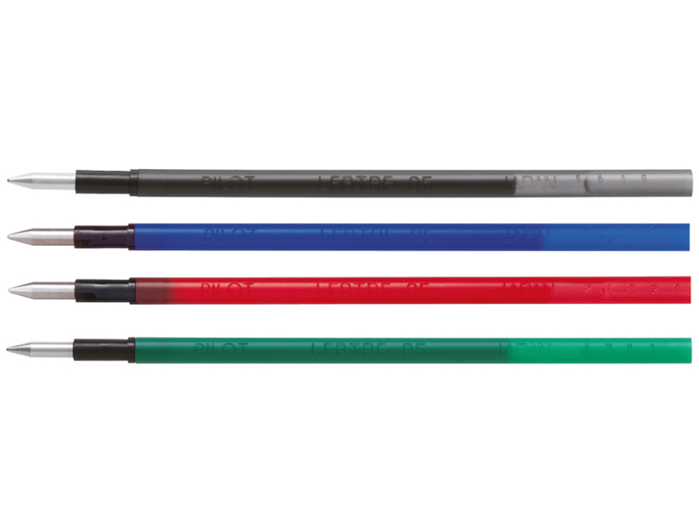 Recharge pilot frixion ball 4 colors pointe fine encre      coloris assortis blister 4    unites