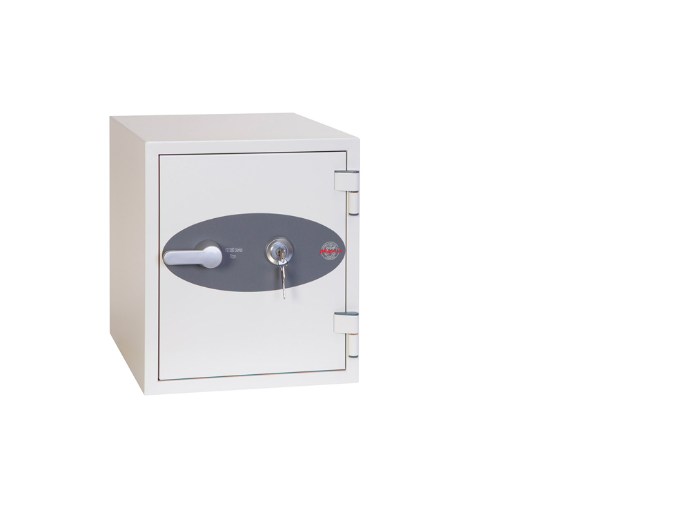 Coffre-fort phoenix securite et incendie titan fs1282k     taille 2 serrure a cle        coloris blanc