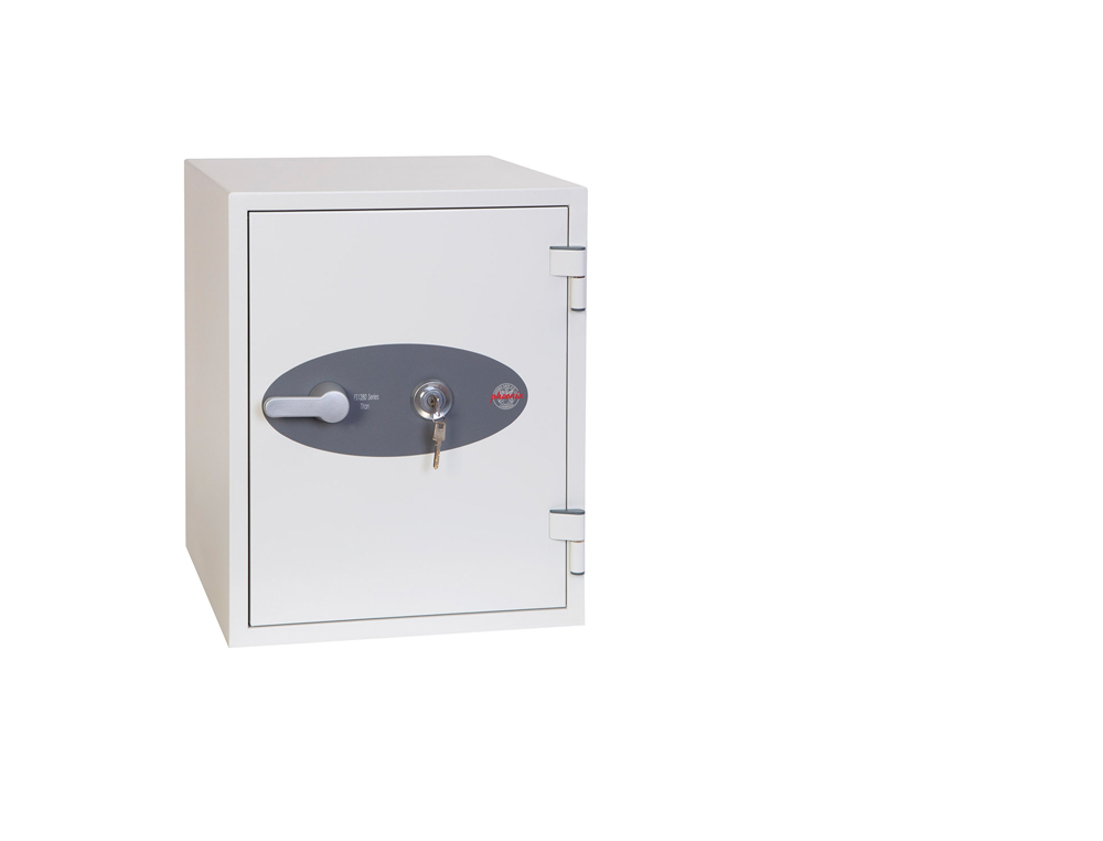 Coffre-fort phoenix securite et incendie titan fs1283k     taille 3 serrure a cle        coloris blanc
