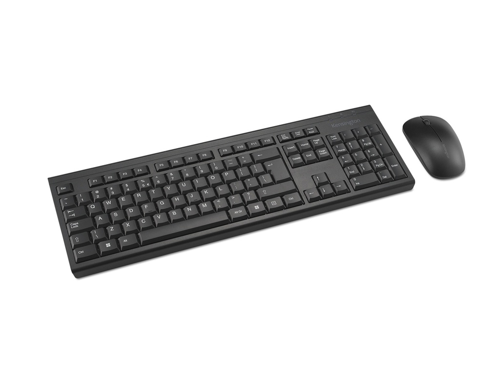 Kit clavier et souris kensington sans fil km150 eq  azerty coloris noir
