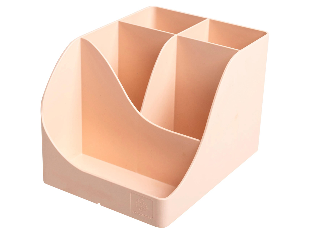 Pot a crayons exacompta pen-wave skandi 5             compartiments coloris nude