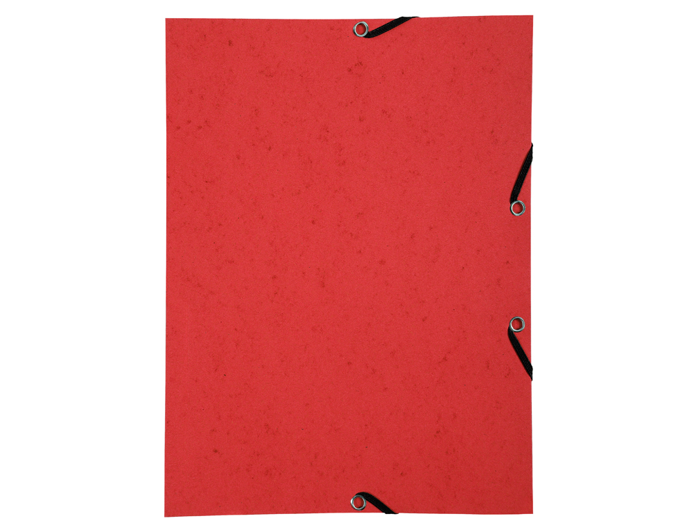 Chemise exacompta carte lustree 350gr a4 fermeture elastique sans rabat sans etiquette coloris rouge lot de 10