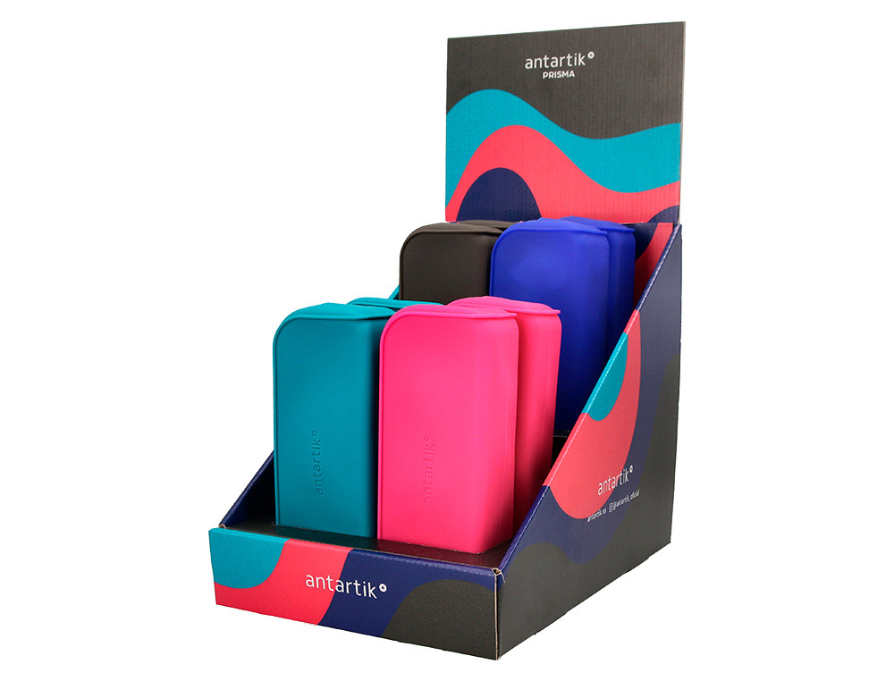 Presentoir antartik fourre-tout modeles prisma    coloris fonces 185x50x75mm 8  unites