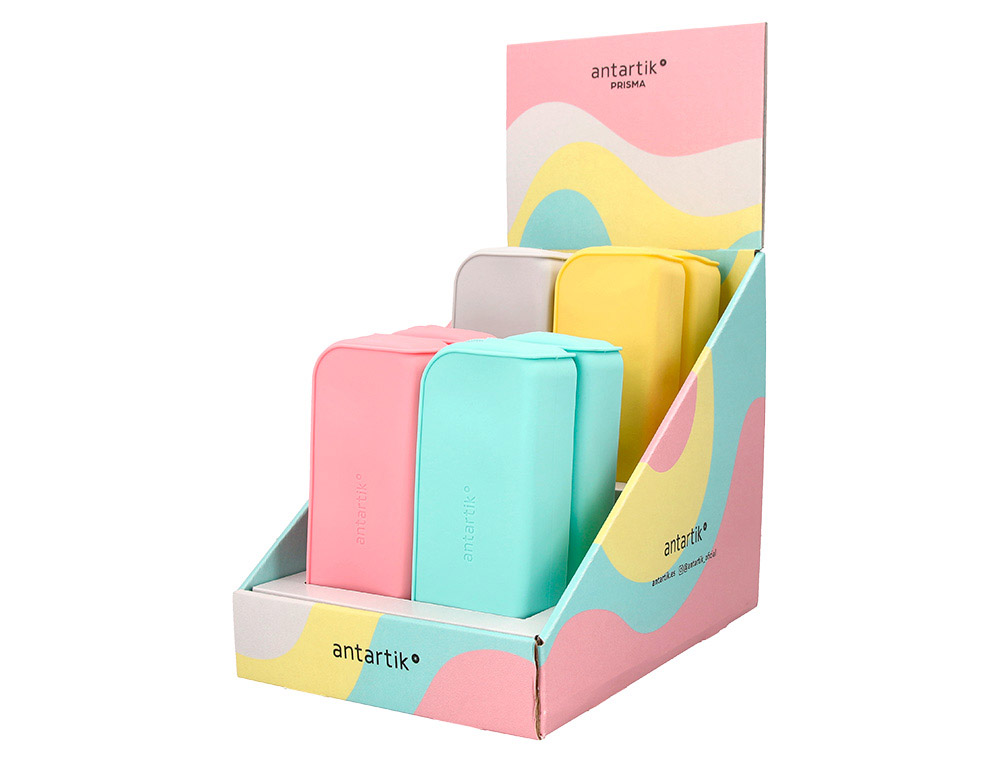 Presentoir antartik fourre-tout modeles prisma    coloris pastel 185x50x75mm 8  unites