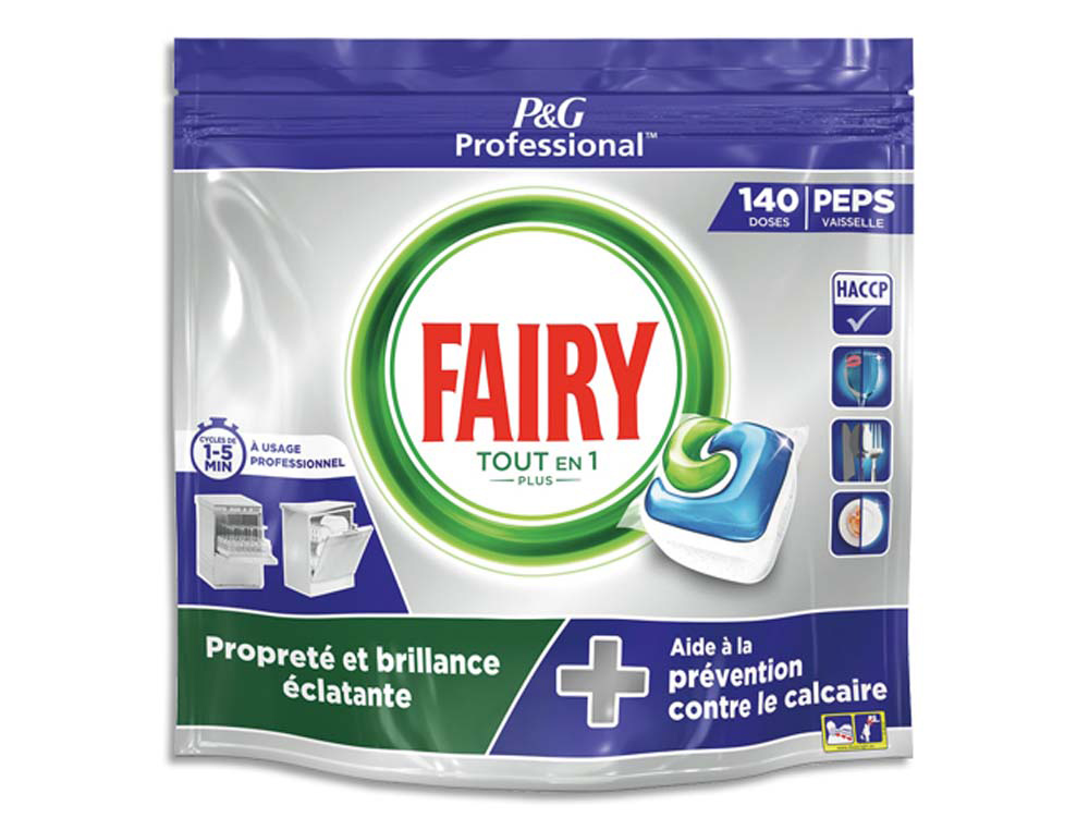 Detergent fairy dosette lave-vaisselle 3 en 1 paquet  140 capsules
