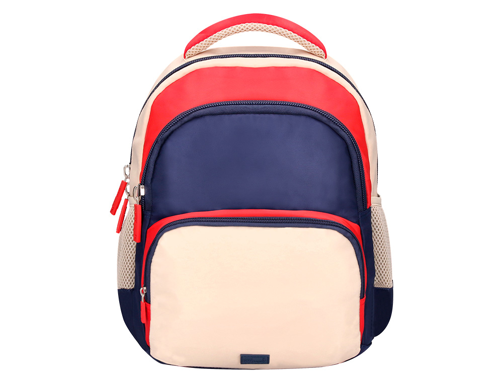 Sac a dos liderpapel scolaire multipoches et multicouleurs  35x11x27cm