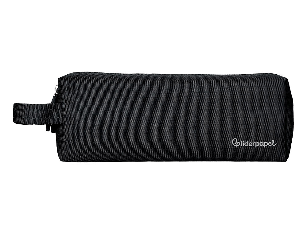 Fourre-tout liderpapel rectangulaire 2 compartiments anse de prehension 21x8cm     coloris noir
