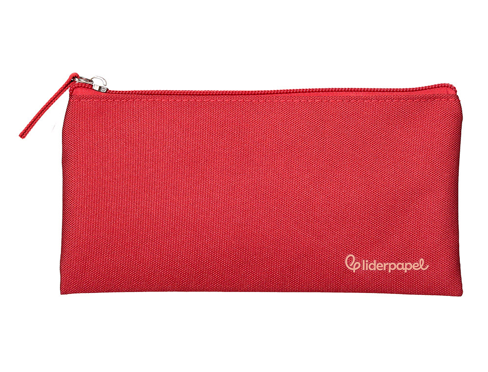 Fourre-tout liderpapel plat 1 compartiment 20x10cm coloris  rouge