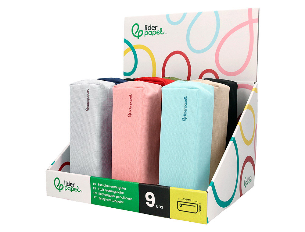 Presentoir liderpapel fourre-tout rectangulaires    avec anse 9 unites