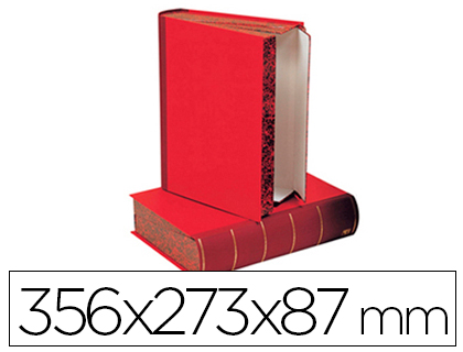Boite de classement liderpapel design livre dos   80mm 355x80x255mm coloris     rouge