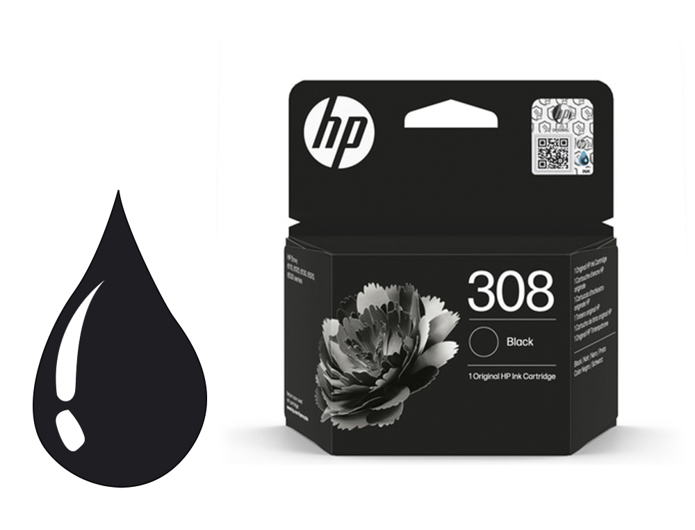 Cartouche d'encre original hp 308 160 p noir
