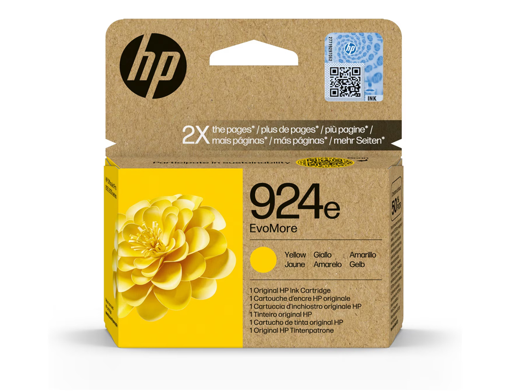 Cartouche d'encre original hp 4k0u9ne 800 p jaune