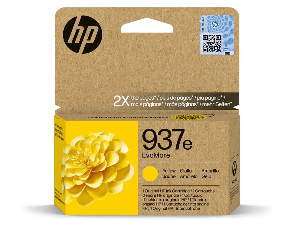 Cartouche d'encre original hp 4s6w8ne 1650 p jaune