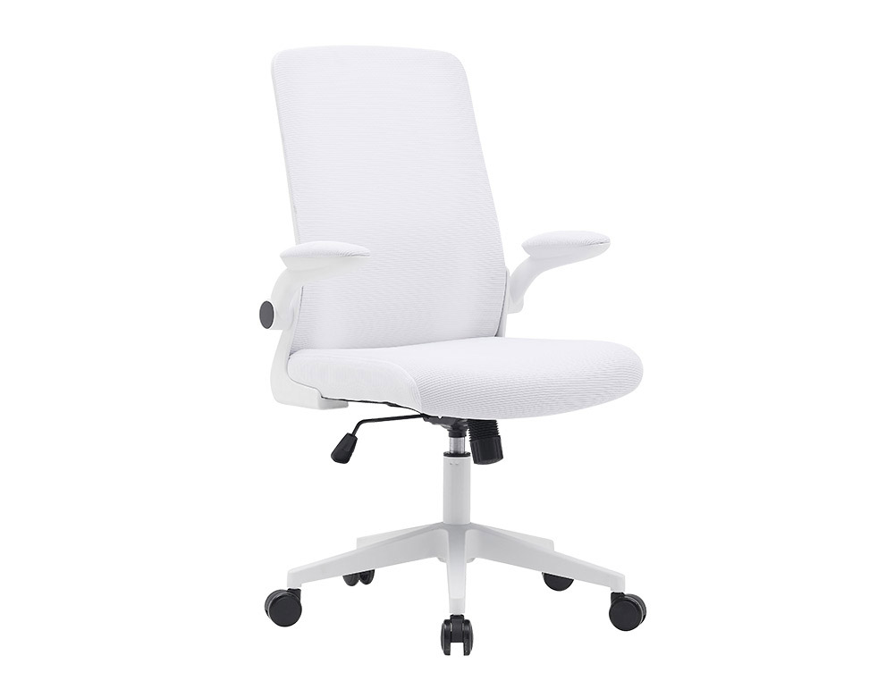 Chaise operateur q-connect alba maille base metallique haut max 1110 larg 610 prof 580mm  roues premium coloris blanc