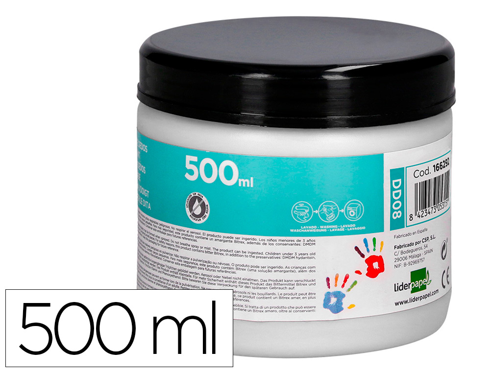 Peinture au doigt liderpapel flacon 500 ml coloris blanc