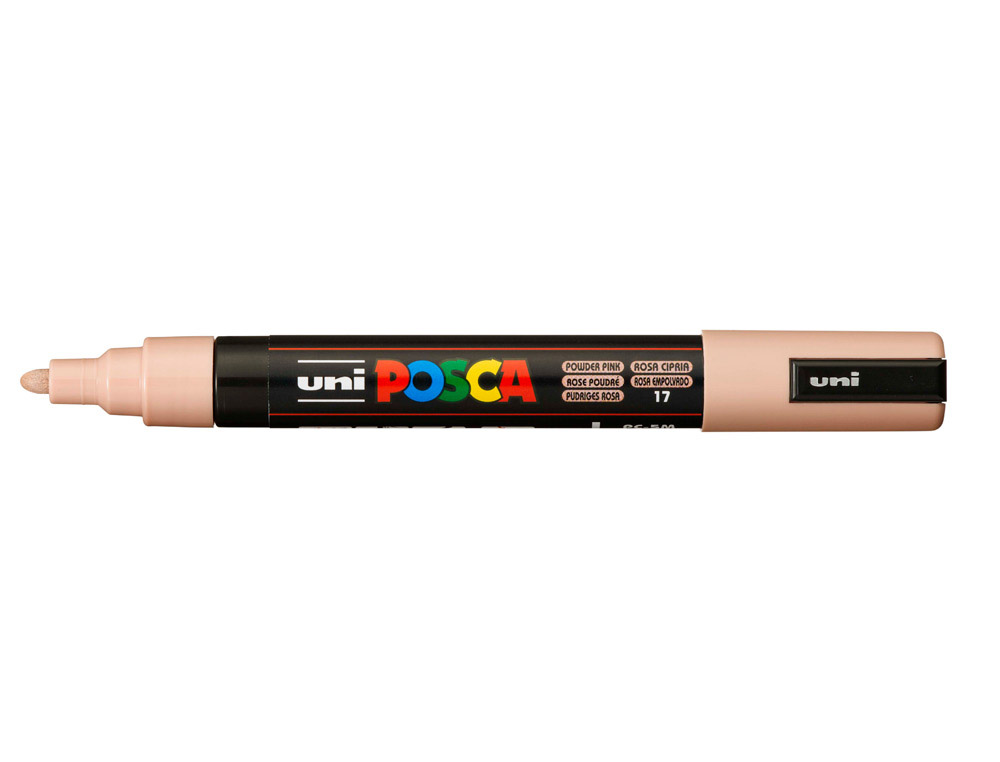 Marqueur posca pc5m peinture base eau inodore tout support pointe moyenne trait          1,8-2,5mm coloris rose poudre