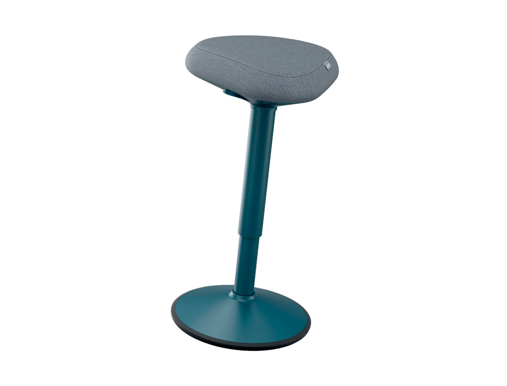 Tabouret assis leitz ergo active oscillant forme        triangulaire hauteur reglable 57-82cm coloris noir