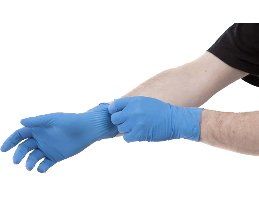 Gant unique biodegradable nitrile non poudre taille s   boite 100 unites