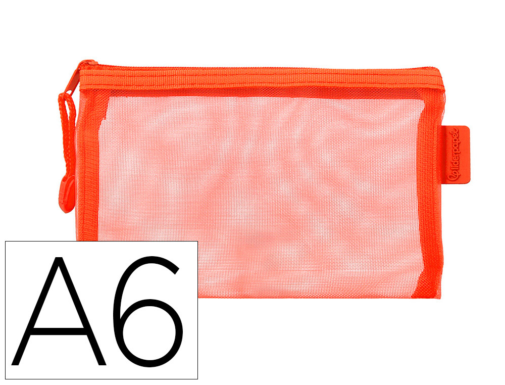 Pochette zip liderpapel a6 multiusage fermeture eclair   polyester transpirable        coloris orange