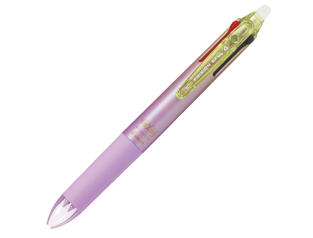 Roller pilot frixion ball 4 colors encre gel pointe fine  corps degrade coloris violet