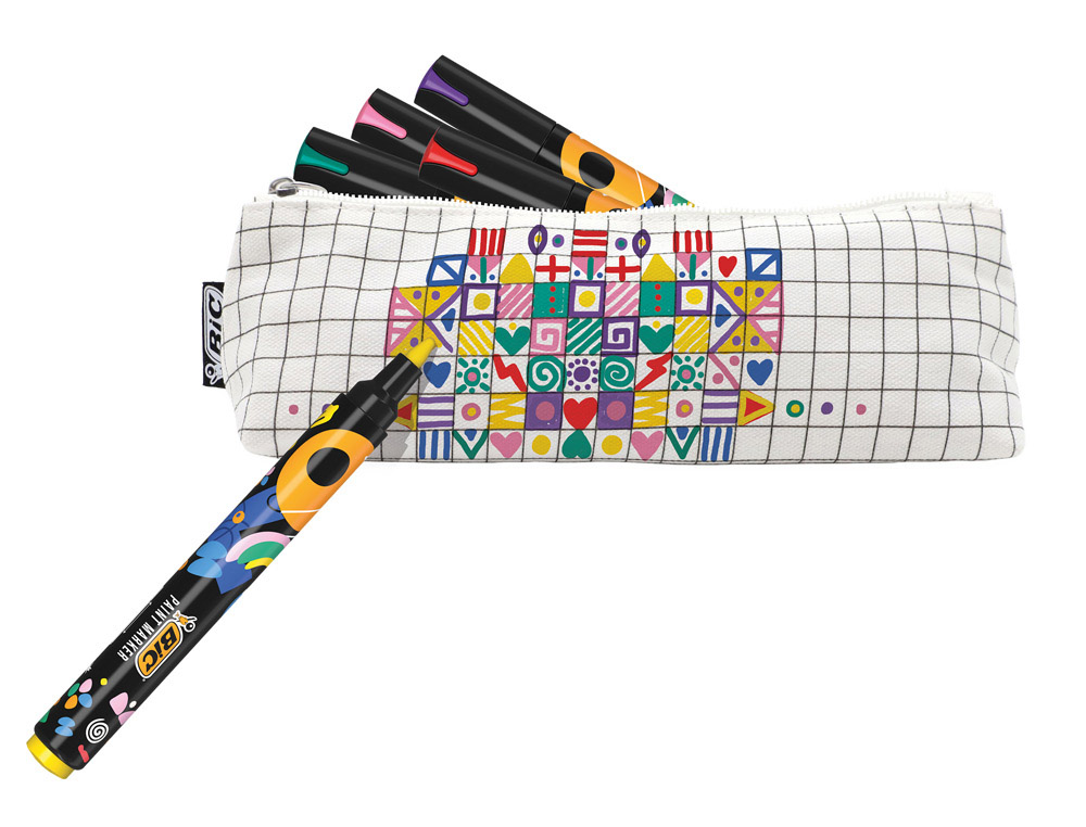 Marqueur peinture bic intensity pointe ogive        moyenne coloris assortis      trousse 10 unites