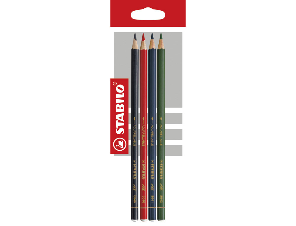 Crayon couleur stabilo multi-surfaces all mine       grasse aquarellable coloris   assortis ecopack 4 unites