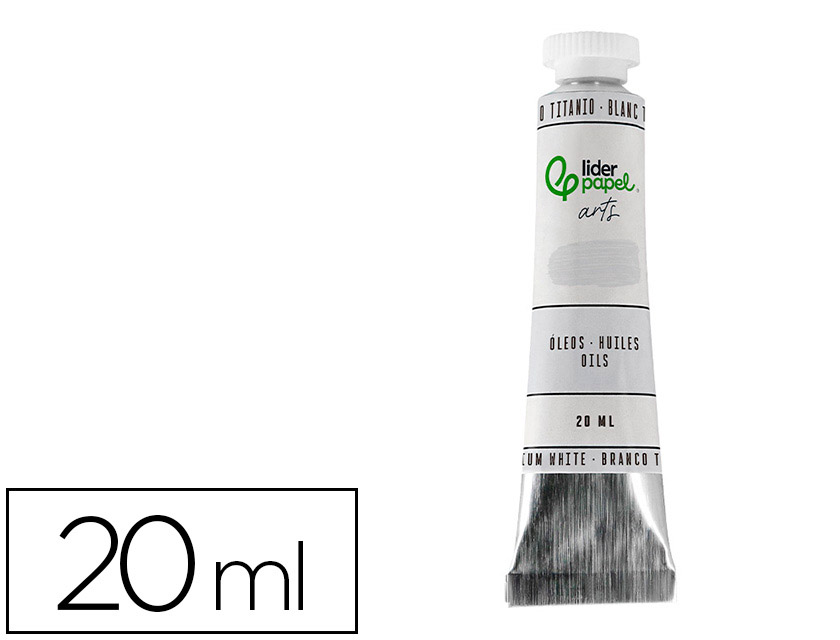 Peinture a l huile liderpapel tube en aluminium de 20 ml    coloris blanc titane